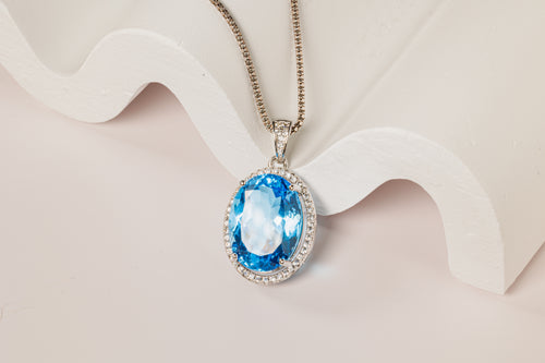 Blue Topaz Necklace