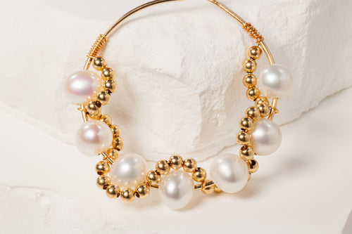 Love Waves Pearl Earrings