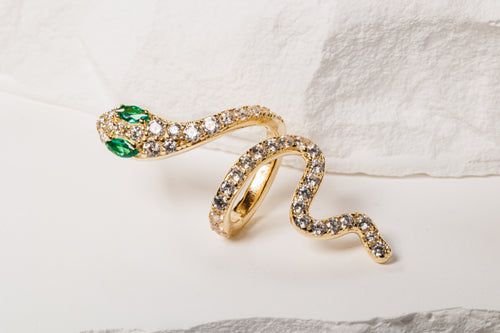 Gold Serpent Twist Studs