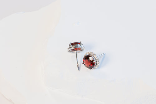 Garnet Studs