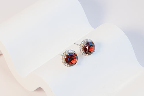Garnet Studs