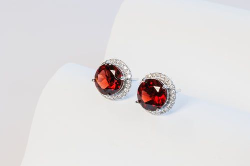 Garnet Studs