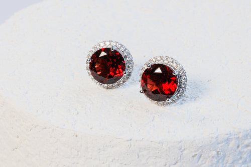 Garnet Studs