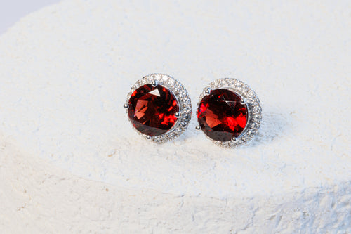 Garnet Studs
