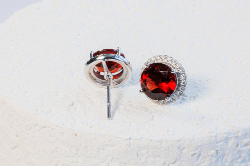 Garnet Studs