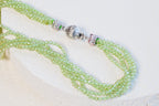 Vibrant Peridot Triple Strand Necklace
