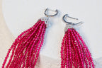 Radiant Spinel Tassel Earrings