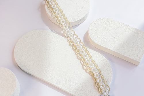 Golden Weave Pearl Choker