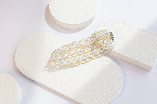 Golden Weave Pearl Choker