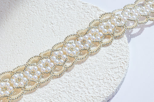 Golden Weave Pearl Choker