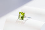 Peridot Ring - Emerald Cut