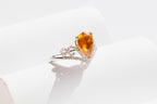 Sunset Majesty Orange Sapphire Crown Ring - 2.185ct