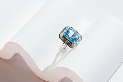 Tidal Light Aquamarine Ring