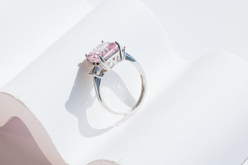 Blush Solitaire Ring