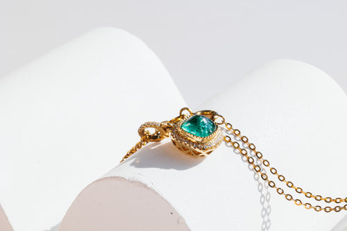 Emerald Pendant Sugarloaf Cut