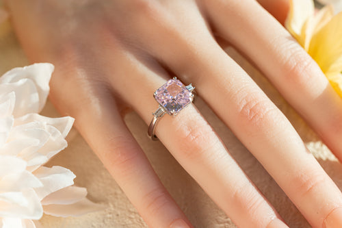 Blush Solitaire Ring