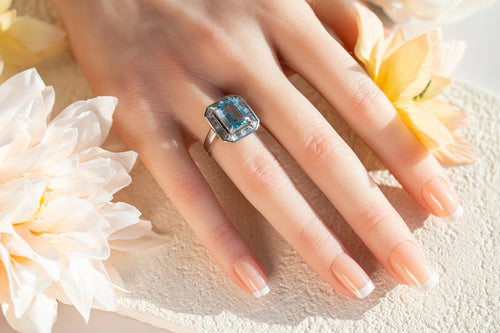 Tidal Light Aquamarine Ring