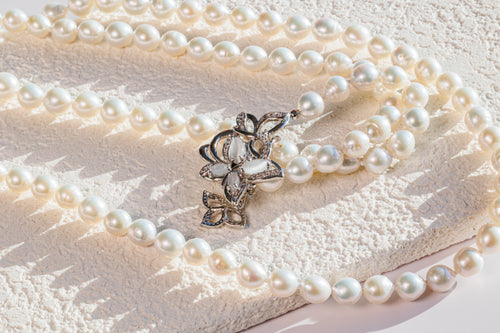 Butterfly Pearl Necklace - Multi-wear