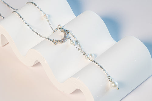 Moon and Star Necklace