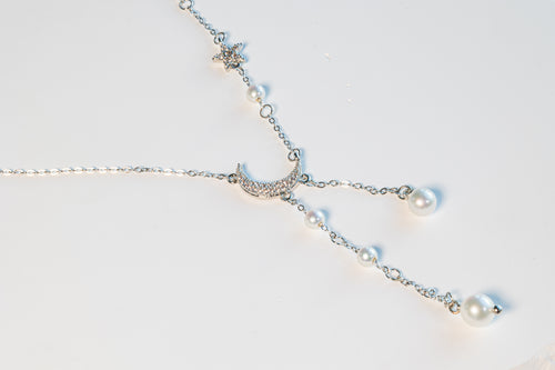 Moon and Star Necklace