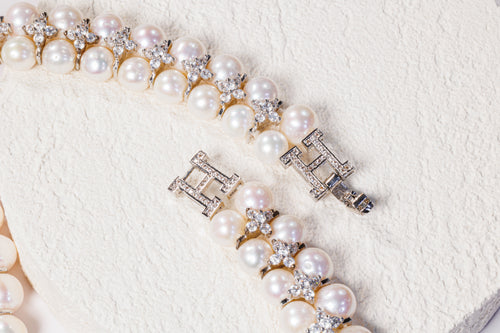 Pearl Zircon Statement Necklace