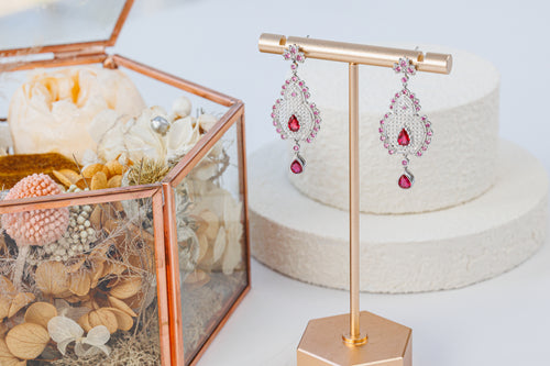 earrings on stand