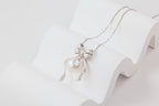 White Pearl Bow Necklace