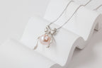 Pink Pearl Bow Necklace