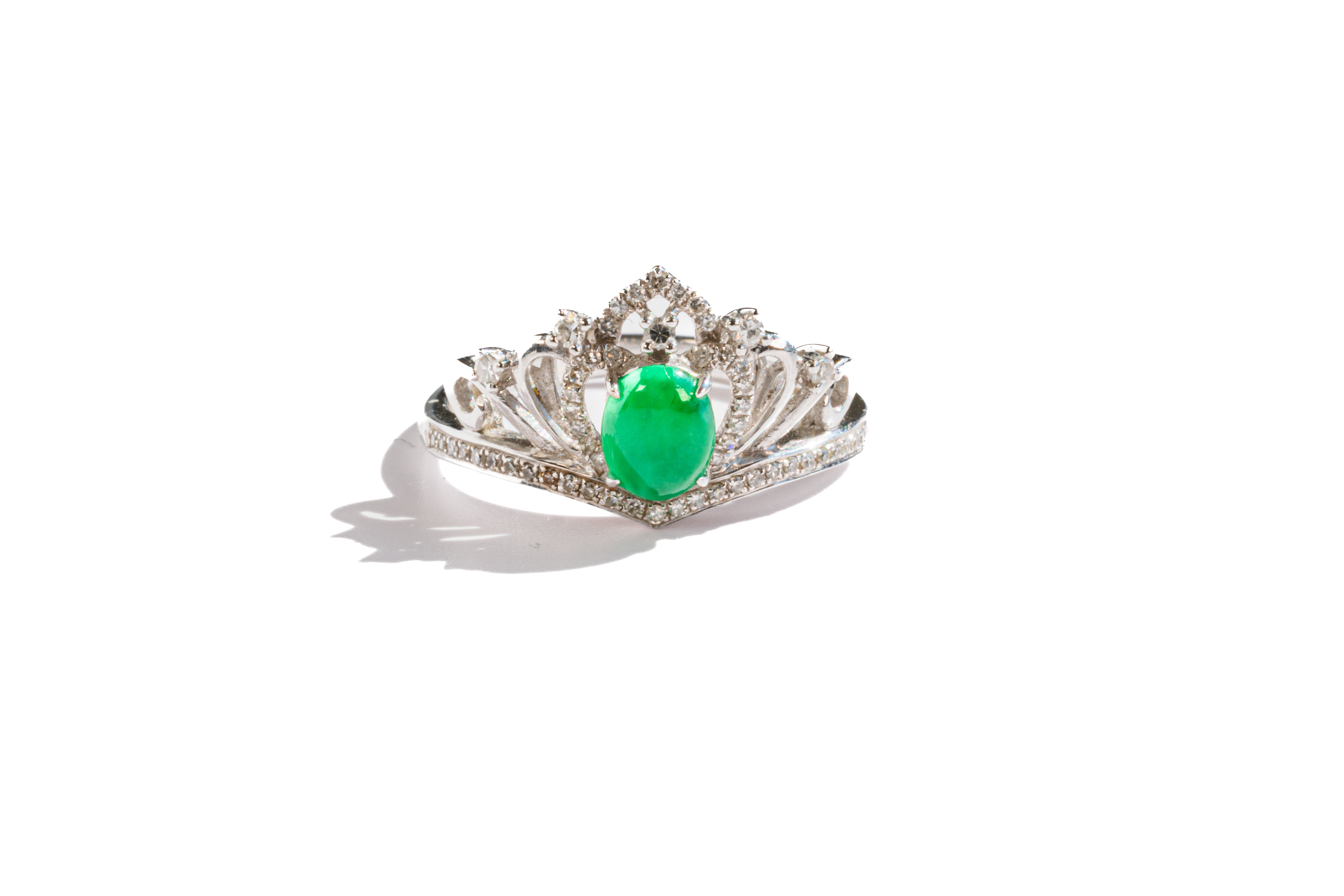 Majesty Jadeite Crown Ring – Stylles Jewelry