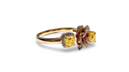 Sunrise Rose Open Yellow Diamond Ring