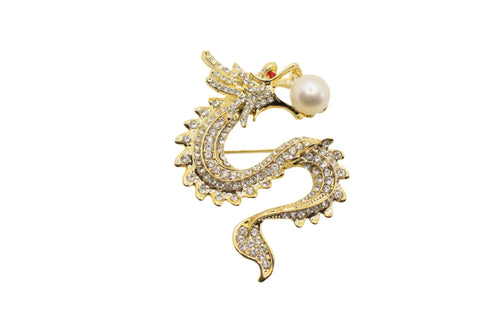 Dragon Brooch - Gold Finish