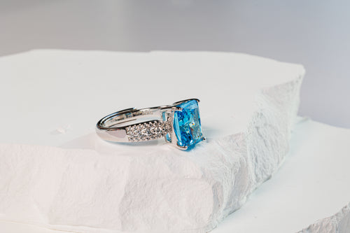 Blue Zirconia Ring