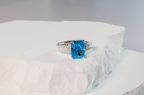 Blue Zirconia Ring