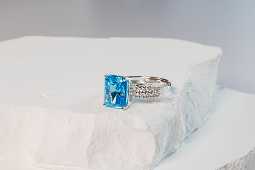 Blue Zirconia Ring