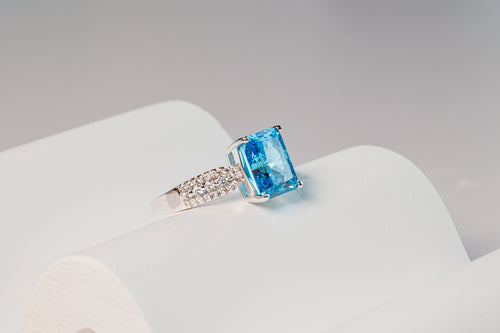 Blue Zirconia Ring