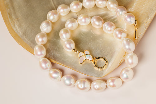 Butterfly Baroque Pearl Necklace