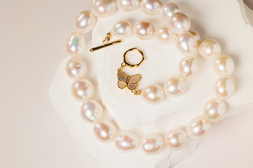 Butterfly Baroque Pearl Necklace