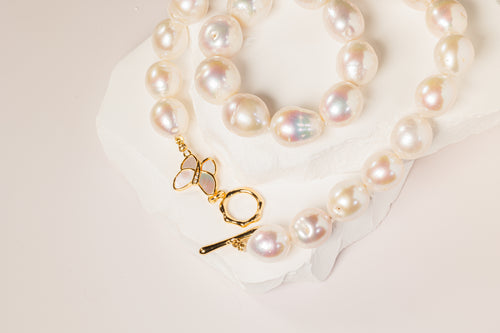 Butterfly Baroque Pearl Necklace