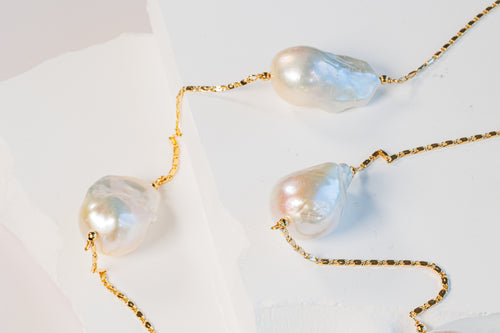 Long Baroque Pearl Necklace