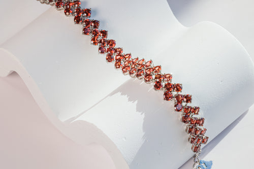 Passion Bloom Garnet Bracelet