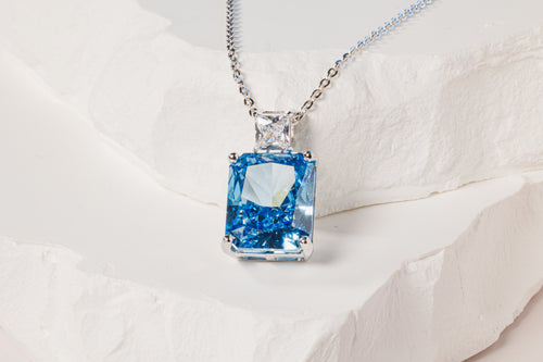 Blue Zirconia Necklace