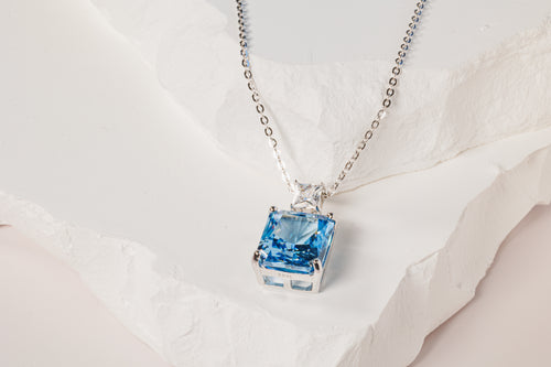 Blue Zirconia Necklace