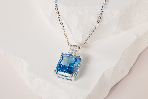 Blue Zirconia Necklace