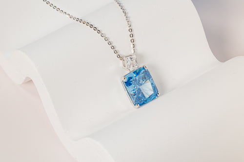 Blue Zirconia Necklace