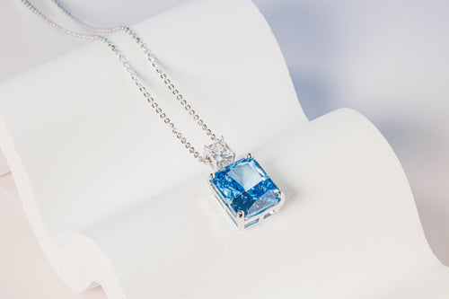 Blue Zirconia Necklace