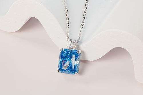 Blue Zirconia Necklace