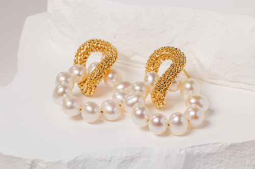 Love Twist Pearl Earrings