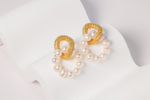 Love Twist Pearl Earrings