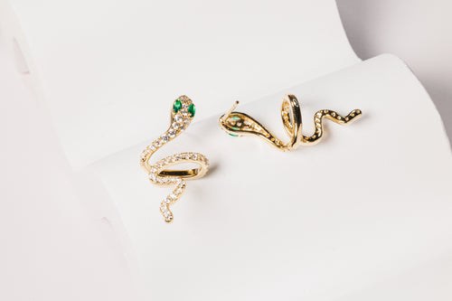 Gold Serpent Twist Studs