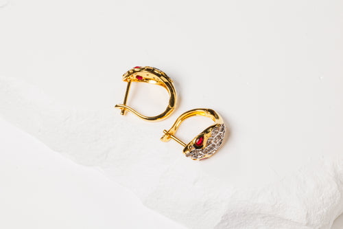 Golden Serpent Luxe Hoops